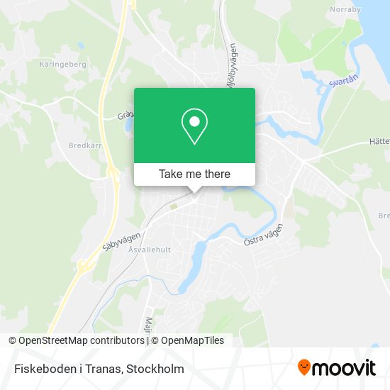 Fiskeboden i Tranas map