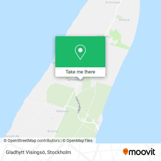 Gladhytt Visingsö map