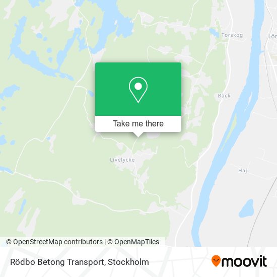 Rödbo Betong Transport map