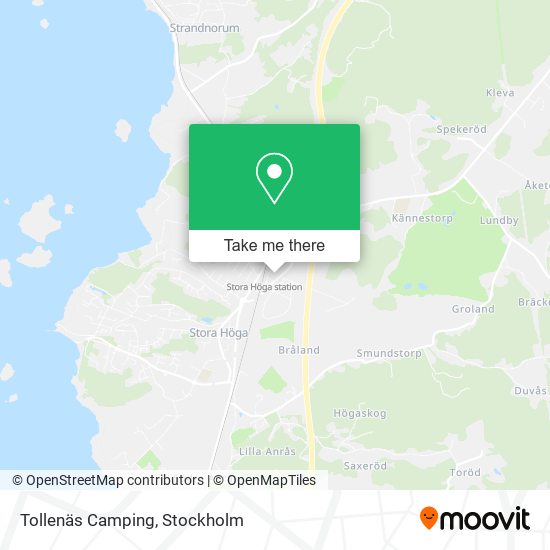 Tollenäs Camping map