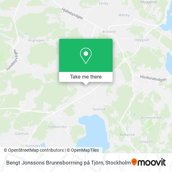 Bengt Jonssons Brunnsborrning på Tjörn map