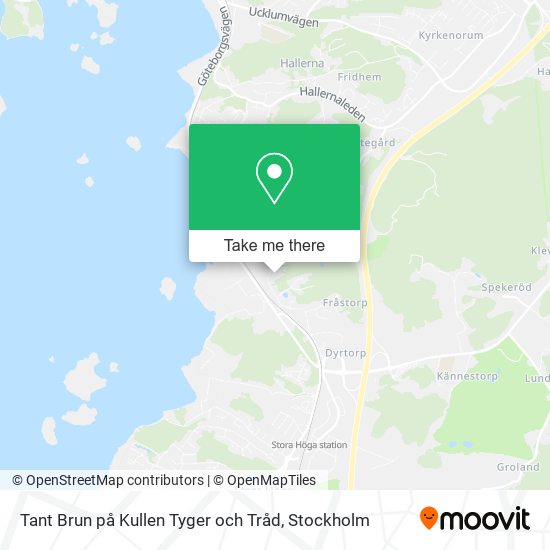 Tant Brun på Kullen Tyger och Tråd map