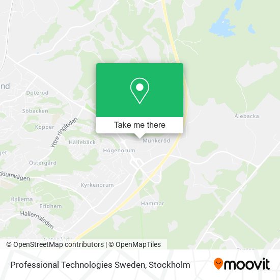 Professional Technologies Sweden map