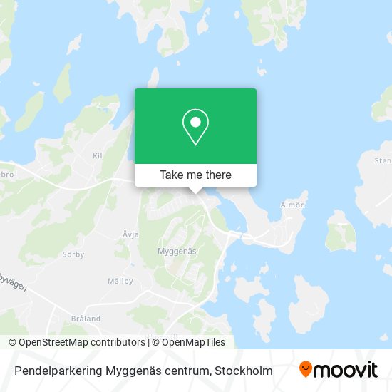 Pendelparkering Myggenäs centrum map