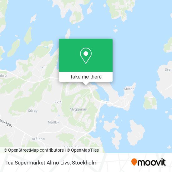 Ica Supermarket Almö Livs map