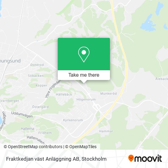 Fraktkedjan väst Anläggning AB map