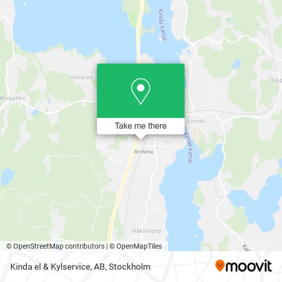 Kinda el & Kylservice, AB map