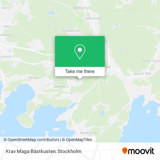 Krav Maga Bästkusten map