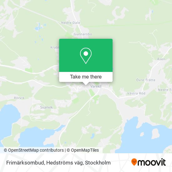 Frimärksombud, Hedströms väg map