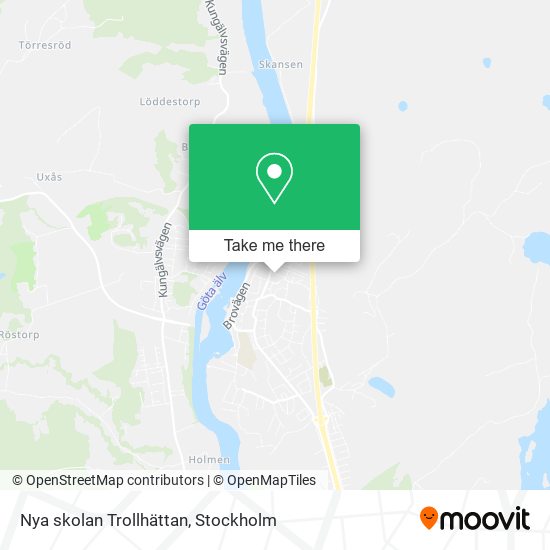 Nya skolan Trollhättan map