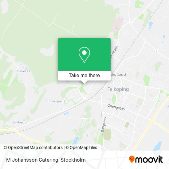 M Johansson Catering map