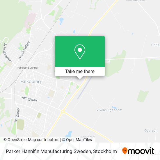 Parker Hannifin Manufacturing Sweden map