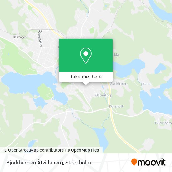 Björkbacken Åtvidaberg map