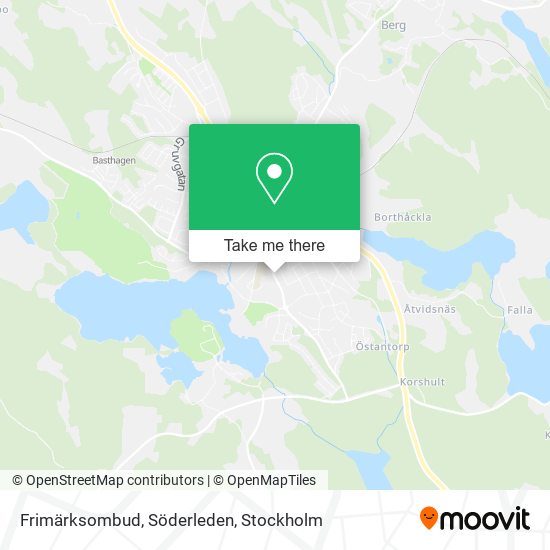 Frimärksombud, Söderleden map