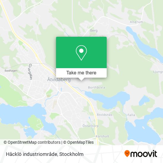 Håcklö industriområde map