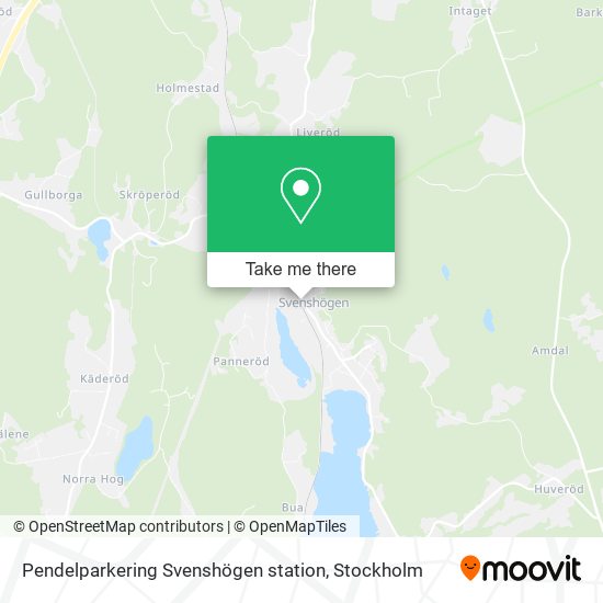 Pendelparkering Svenshögen station map