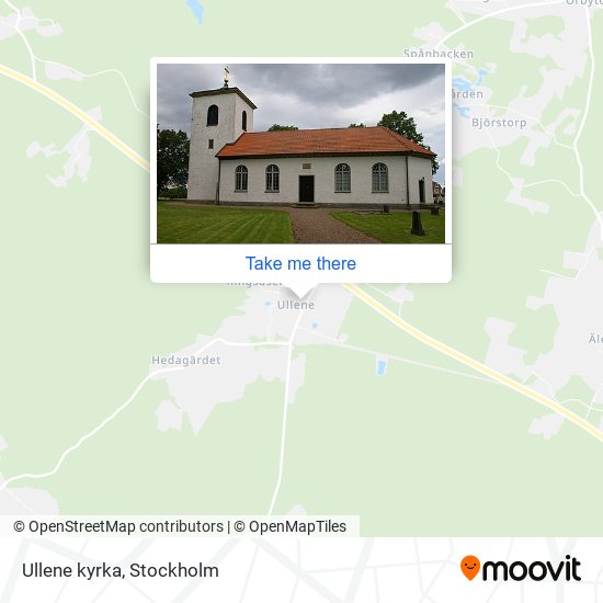 Ullene kyrka map
