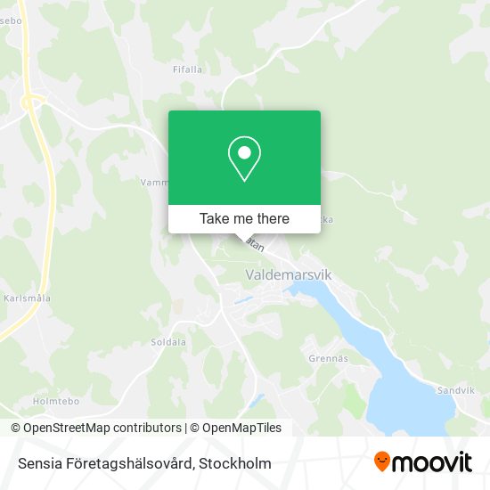 Sensia Företagshälsovård map