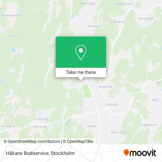 Håkans Budservice map