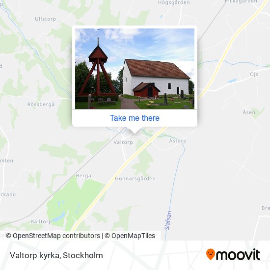 Valtorp kyrka map