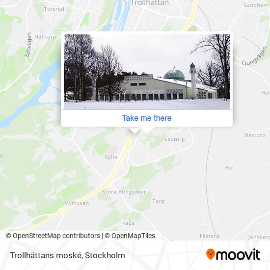 Trollhättans moské map