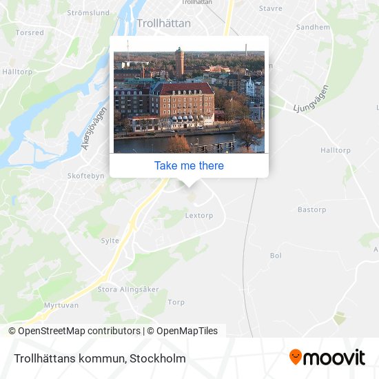 Trollhättans kommun map