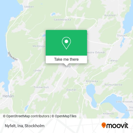 Nyfelt, Ina map