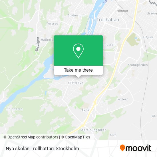 Nya skolan Trollhättan map