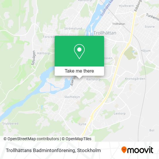 Trollhättans Badmintonförening map