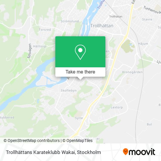 Trollhättans Karateklubb Wakai map