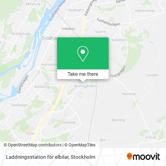 Laddningsstation för elbilar map