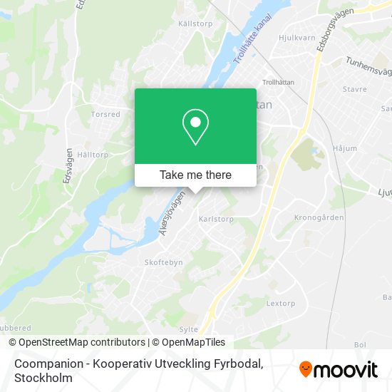 Coompanion - Kooperativ Utveckling Fyrbodal map