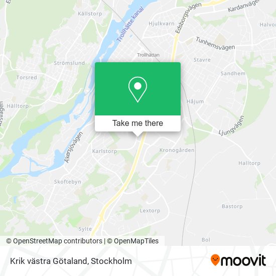 Krik västra Götaland map