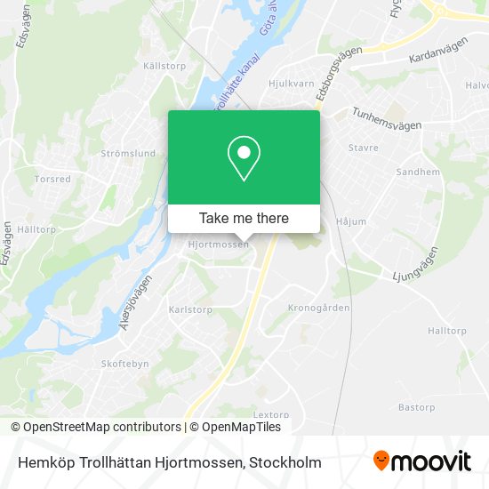 Hemköp Trollhättan Hjortmossen map