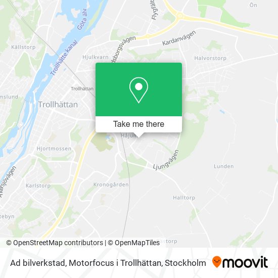 Ad bilverkstad, Motorfocus i Trollhättan map