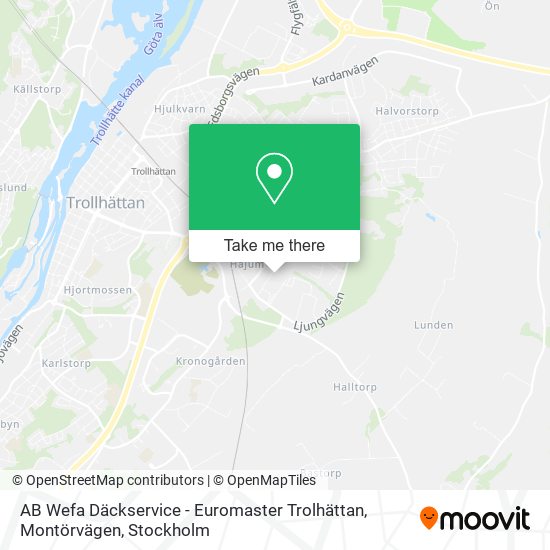 AB Wefa Däckservice - Euromaster Trolhättan, Montörvägen map