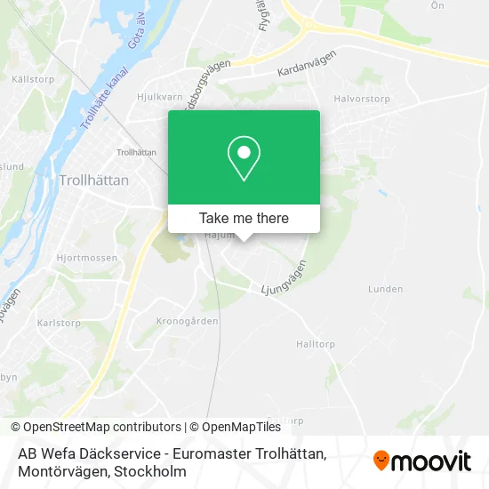 AB Wefa Däckservice - Euromaster Trolhättan, Montörvägen map