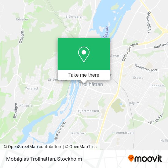 Mobilglas Trollhättan map