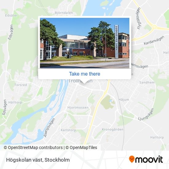 Högskolan väst map