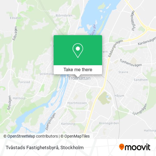 Tvåstads Fastighetsbyrå map