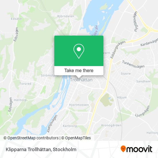 Klipparna Trollhättan map