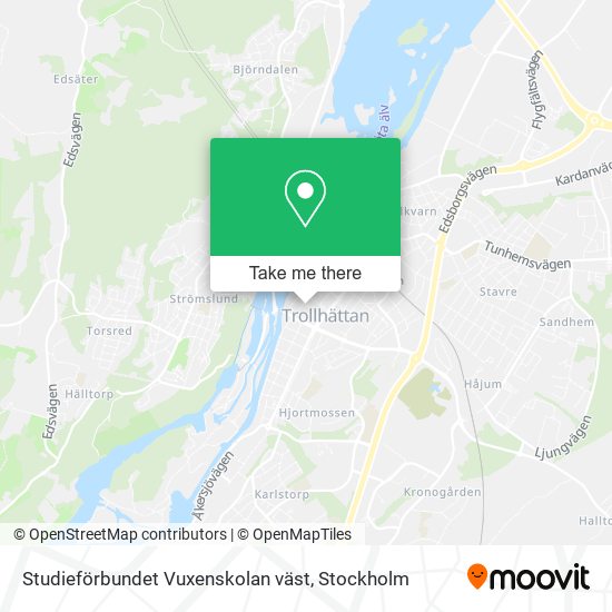 Studieförbundet Vuxenskolan väst map