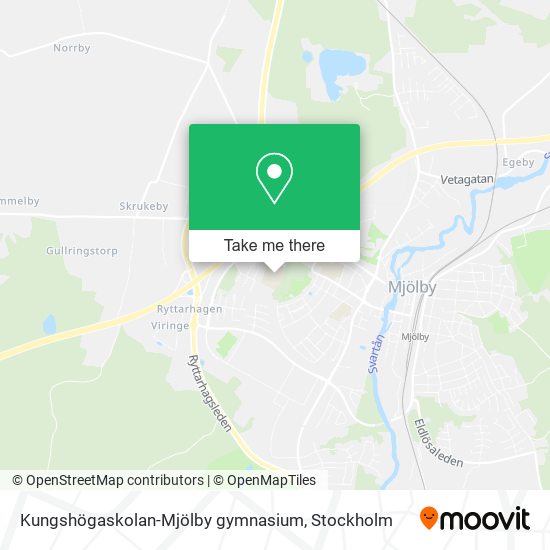 Kungshögaskolan-Mjölby gymnasium map
