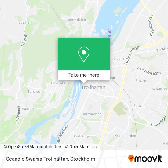 Scandic Swania Trollhättan map