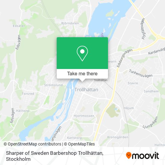 Sharper of Sweden Barbershop Trollhättan map