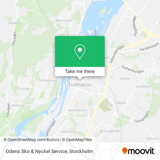 Odens Sko & Nyckel Service map