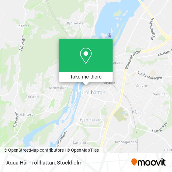 Aqua Hår Trollhättan map