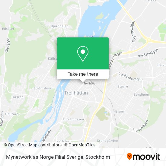 Mynetwork as Norge Filial Sverige map