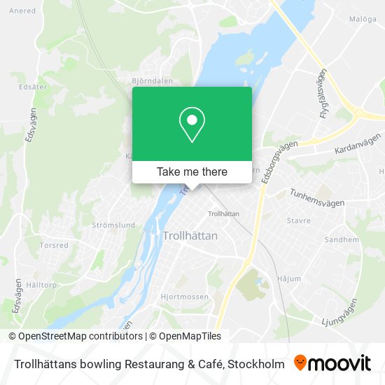 Trollhättans bowling Restaurang & Café map