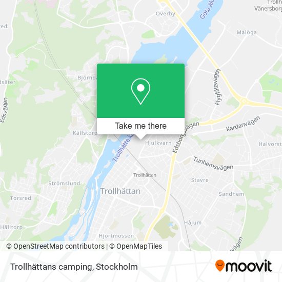 Trollhättans camping map